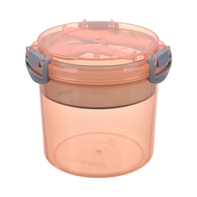 

Контейнер для хранения свежей еды Завтрак Овсянка Йогурт Молоко Стакан Офисный обед Портативная миска для хранения продуктов Кухонные принадлежности оранжевый