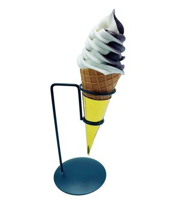 SAKIRABITO Amostra de Comida Sorvete Soft Serve Casquinha de Waffle com Base de Objeto, Tamanho Real, Café/Restaurante (Misturado)