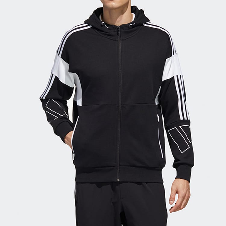 adidas Jackets Men's Black Hooded Moderate Other GF3995