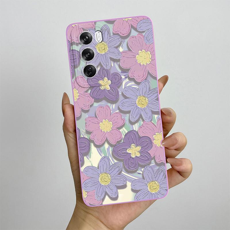 For OPPO Reno 12 CPH2625 Reno12 Pro Phone Case 12pro 5G CPH2629 Love Heart Silicone Soft Shockproof Back Cover Protective Shell