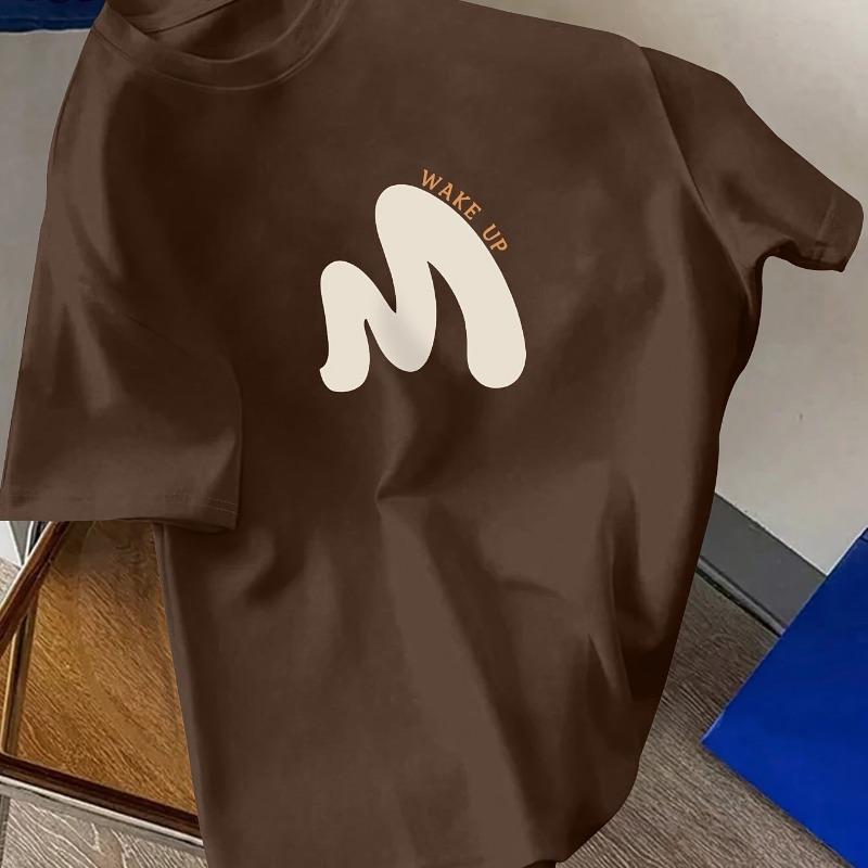 Creative Graphic Print Men's Creative Top Casual Short Sleeve Crew Neck Sweethearts T-shirt Men's Clothing for Summer Outdoor