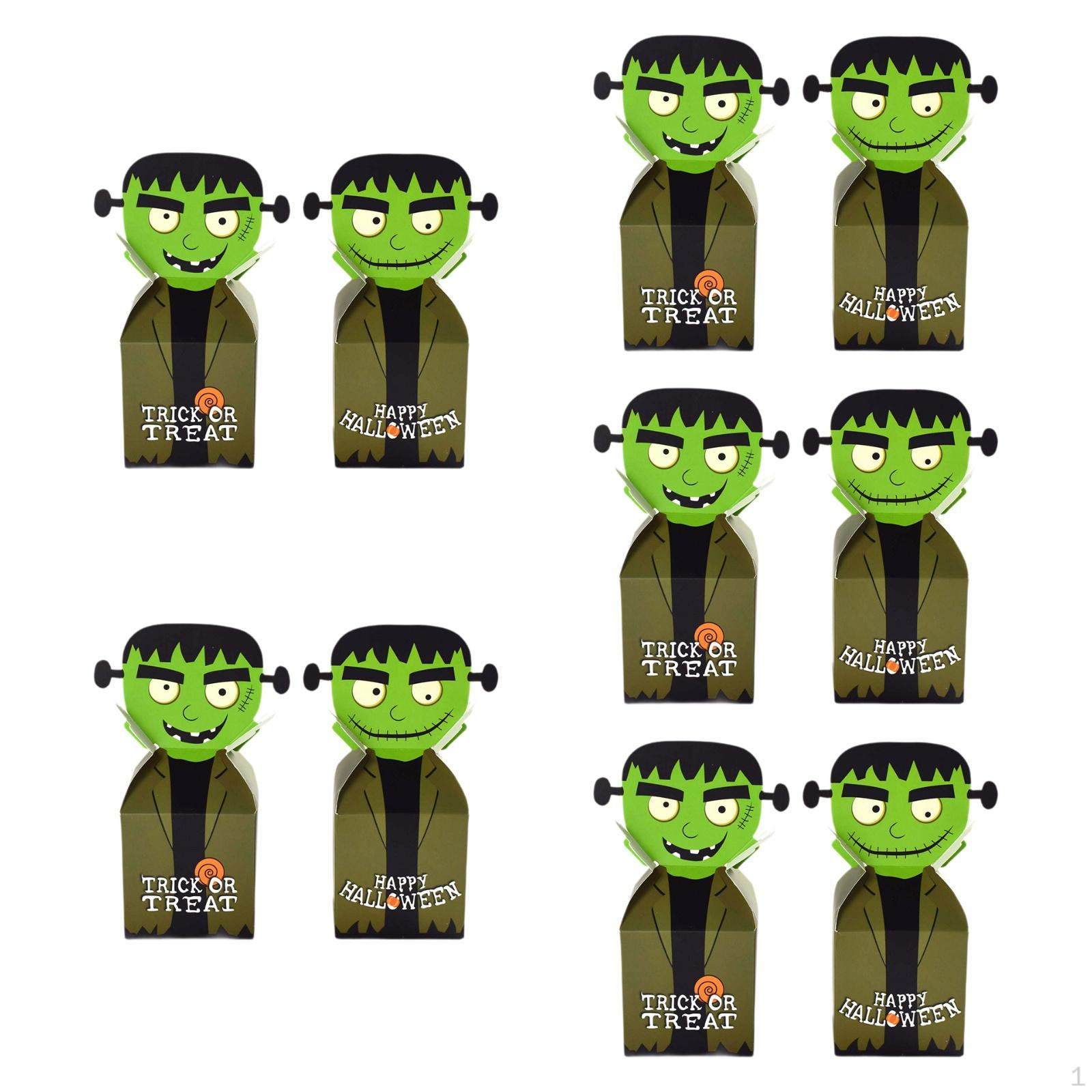 

10 упаковок картонных коробок для сладостей на Хэллоуин Trick or Candy Cookies Goodie для Green Giant