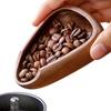 Wooden Coffee Bean Dosing Bowl With Small Spoon Rest Natural Walnut Wood For Coffee Dosing Cup