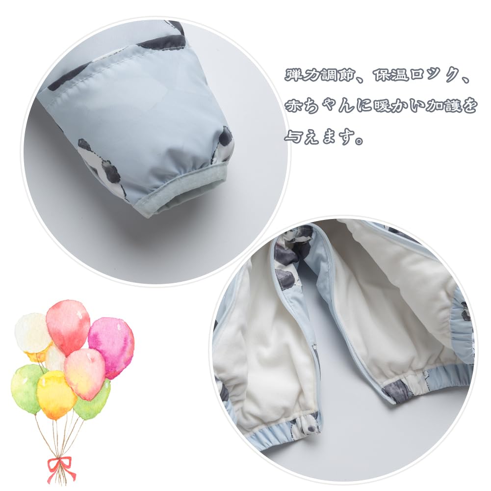 Reegoo Peter Baby Boys Down Waterproof Panda Size Months Jumpsuit, Romper, Coverall, Fleece, Design, 73, 6-9