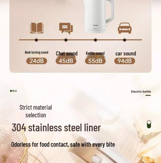 AUX Portable Electric Kettle with Constant Temperature and Automatic Insulation for Dorms