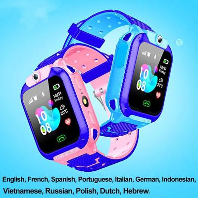 2g crianças relógio inteligente lbs localização chamada sos chamada remota de volta crianças smartwatch com jogo matemática 12 idiomas crianças relógio presentes.