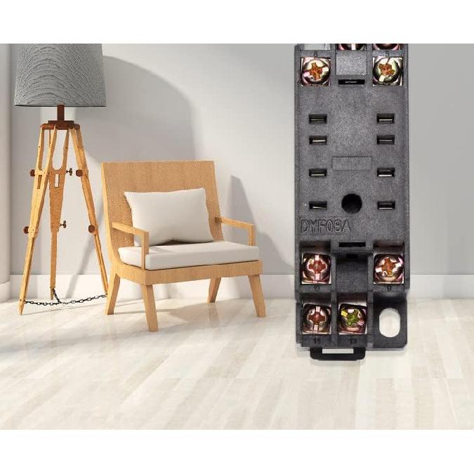 Heyiarbeit 5Pcs PYF14A 14-Pin DIN Rail Mounted Power Relay Socket Base Holder for H3Y-4 Relay