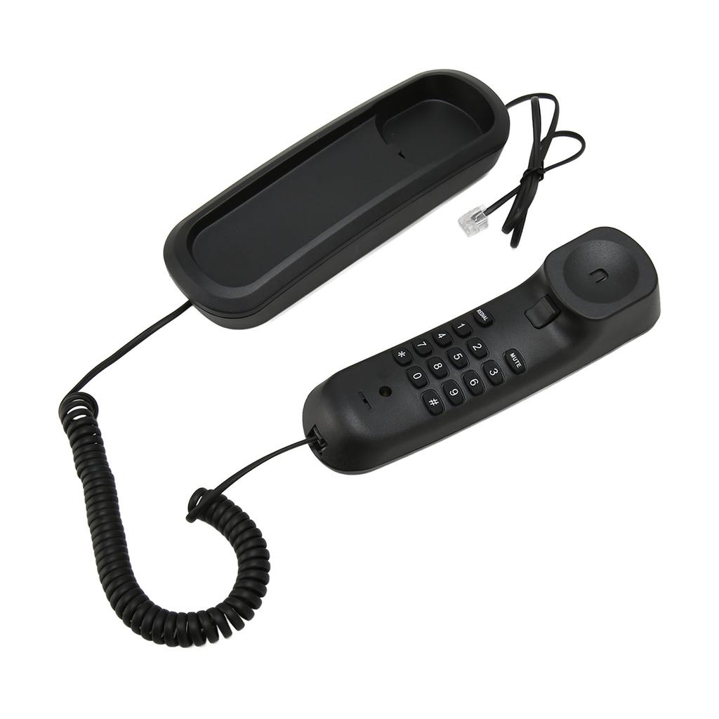 Wall Telephone Old Style Retro Mute Redial Landline Corded Telephone for Home Hotel School Office