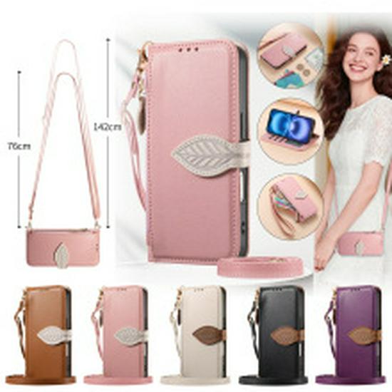 iPhone 17 Leather Flip Case with Magnetic Card Slot