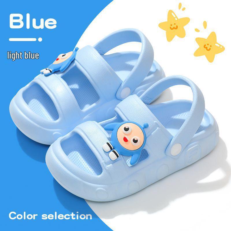 Children's Cartoon Summer Sandals: Non-slip, Squishy, Two-way Beach Shoes for Toddlers (Boys).