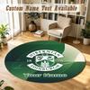שטיח עגול שם מותאם אישית דוגמת Hibernian FC שטיח מונע החלקה עיצוב רצפת בית