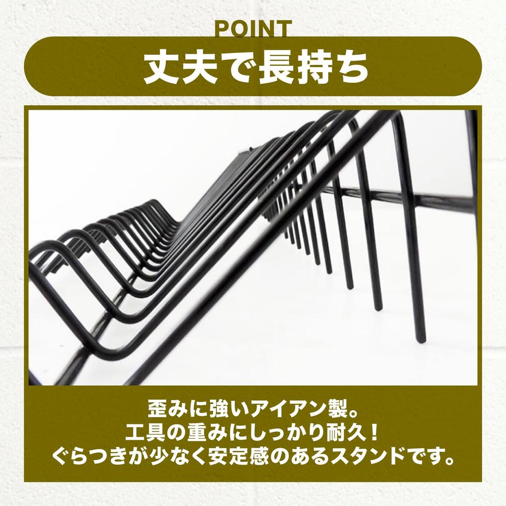 nijimomo Pliers Set of Storage Tool Storage Tool Organization Stand, 2, Rack, Holder, (Black)