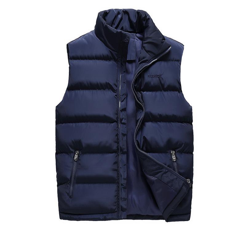 Men's Vest New Autumn and Winter Feather Cotton Vest Men's Thermal Vest Men's Korean Version Slim Vest