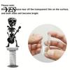 Car Interior Accessories Skull Spring Ornament, Rocking Figurine, Acrylic Swaying Expressive Skeleton Dashboard Decor for Vehicle, Wear-resistant