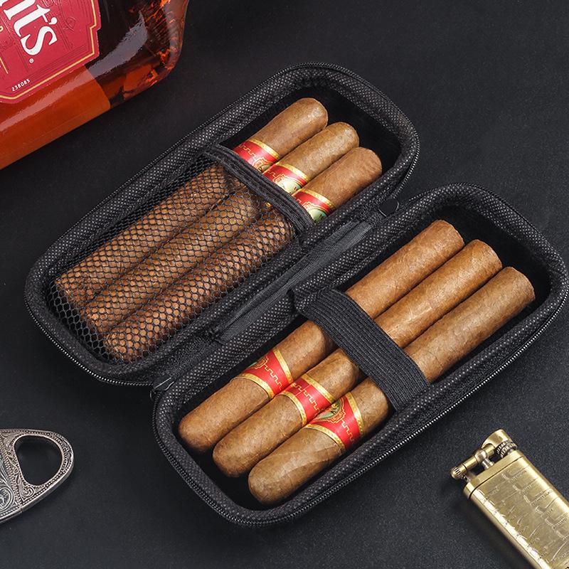 Men's Portable Cigar Case: 6-8 Piece Large Capacity Travel Storage Box