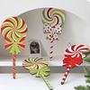 Christmas Lollipop Yard Sign Xmas Candy Lawn Sign Winter Holiday Lollipop Decoration for Indoor Outdoor Pathway Patio Decor