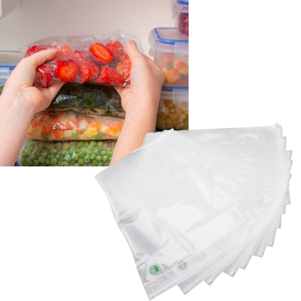 10pcs Vacuum Food Storage Bags Reusable Safe PE Vacuum Sled Food Storage Bag for Food Snack Storage Household
