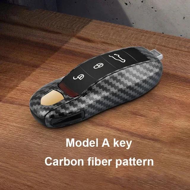 AABKV1 Solid Color ABS Car Key Case Cover Accessories For Porsche Panamera 2017 Cayenne 2018 2019 911 2020 2021 2022 2023 2024 Taycan
