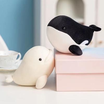 Zvířecí kreslený Malá velryba Plyšová hračka PP bavlna Kolekce Malá ryba Vycpaná panenka Kawaii 17cm Zvířata Plyšový polštář