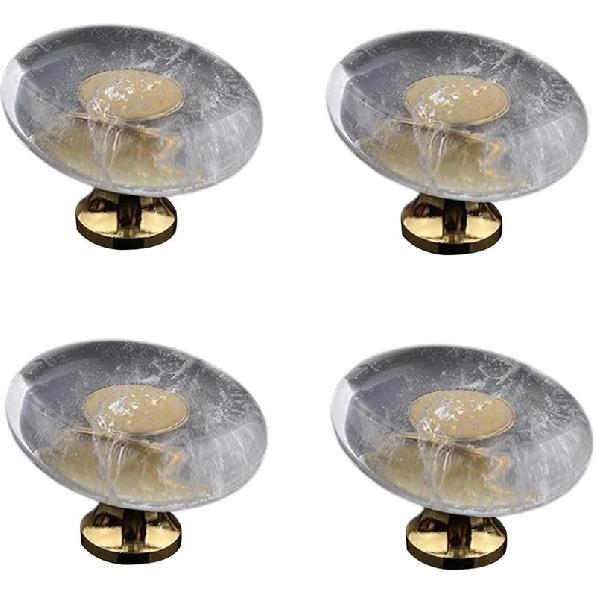 Cabinet Knobs Single Hole Nature Stone Drawer Handles Knobs Cupboard Drawer Pull Kitchen Cabinet Knob 4Pcs 9