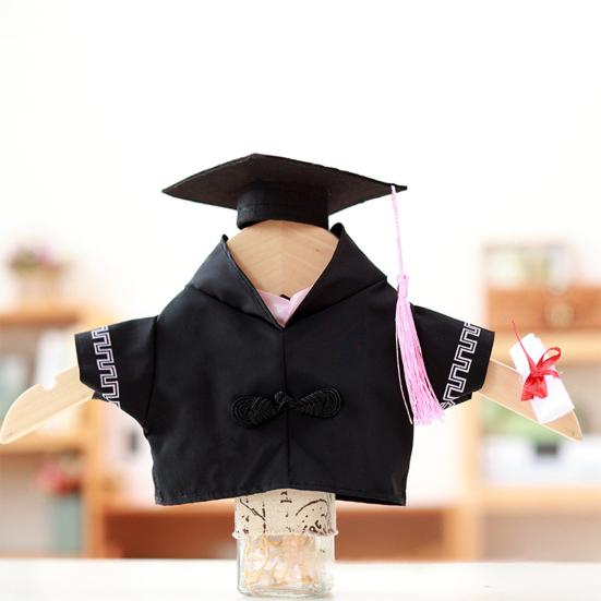 30CM Doll Graduation Gown Set with Tassels Hat Diploma DIY Plush