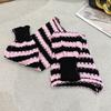Damen Gestreifte Gestrickte Beinwärmer Schülerinnen Harajuku Beinabdeckung Mittellange Socken Winter Warme Knöchel-Stulpen