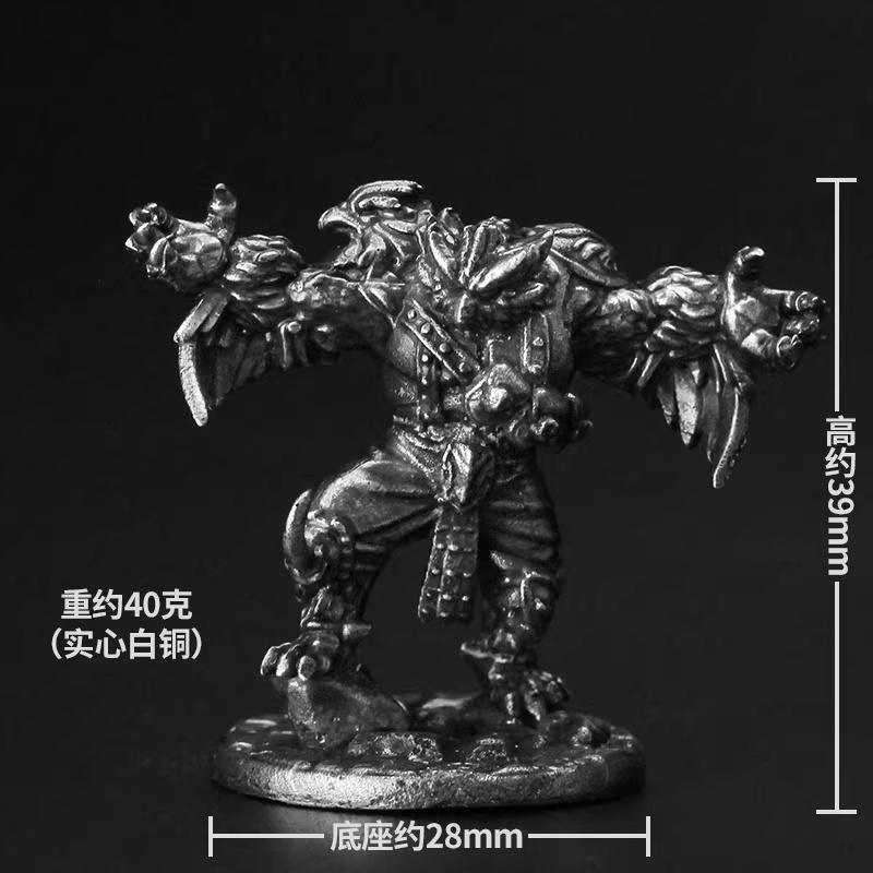 Handmade White Copper Night Owl Troop Miniatures, Fantasy Owl Soldier Figurines, Tabletop RPG Game Pieces, Gift for Men