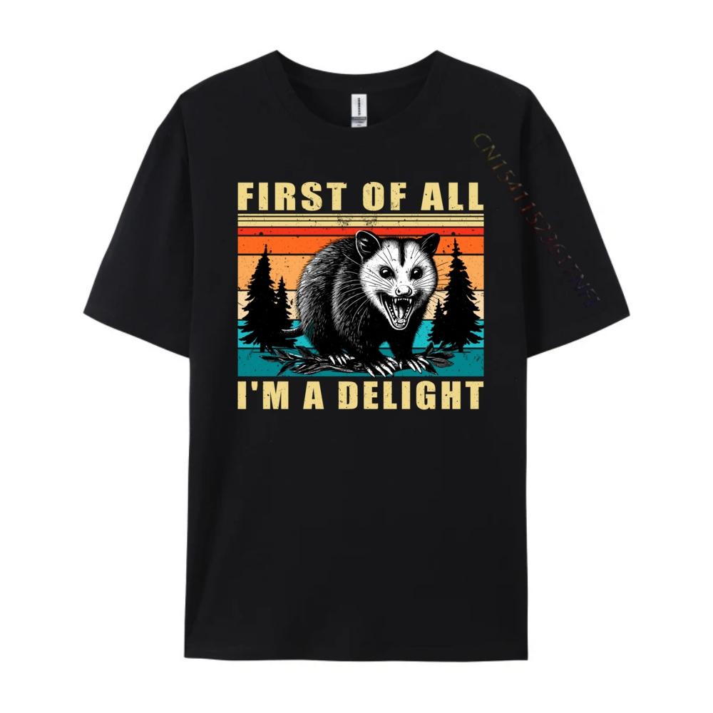 First Of All I M A Delight Angry Opossum Possum Wholesale Tshirts 100 Pcs T-Shirt Tops T Shirt Character