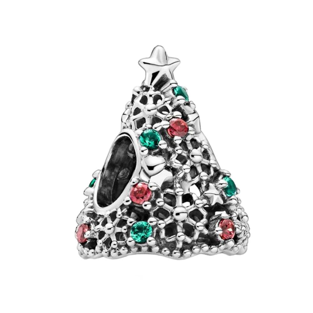 Copper Christmas Charms Series Christmas Love Hat Tree Socks Garland Beads For Women'S Bracelet Diy Jewelry Gift