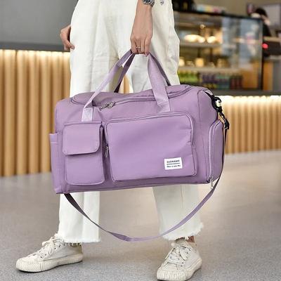 Bolsa de viaje de mano de gran capacidad, tipo fin de semana, con compartimento para zapatos, ideal para deportes y fitness para mujeres (2024).