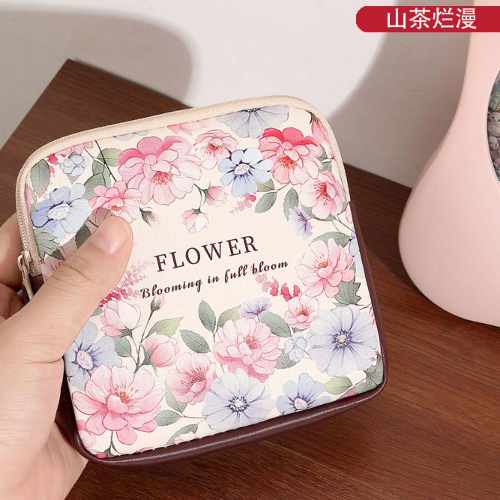 

Портативная менструальная сумка для женщин, сумка для хранения наушников и кабелей для передачи данных, косметичка для помады, портативный кошелек для монет большой вместимости One Size