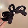 Elegance  Bowknot Hair Clip For Women Girls Simple Pearl Hair Claw Large Hairpin Shark Clip Hair Accessories Gifts