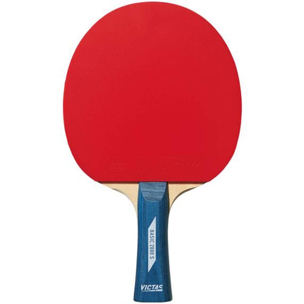 VICTAS BASIC 2000 S Shakehand Flare Table Tennis Racket with Rubber Finish (Product Code 320020)