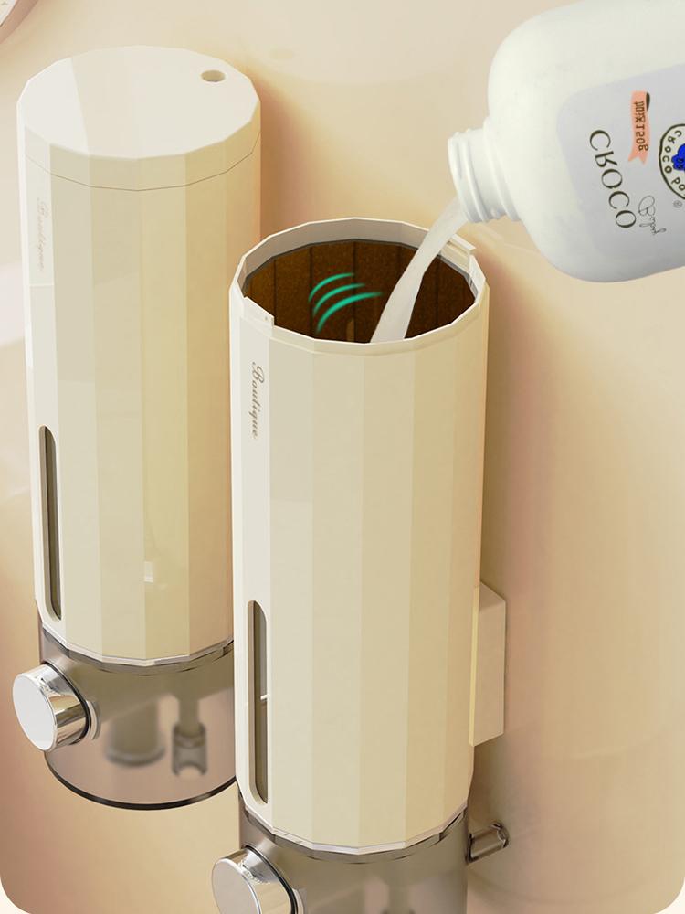 Manual Soap Dispenser Shower Gel Shampoo Hand Sanitizer Liquid Containers Light Luxury Press-type Non-Perforating Soap Dispenser