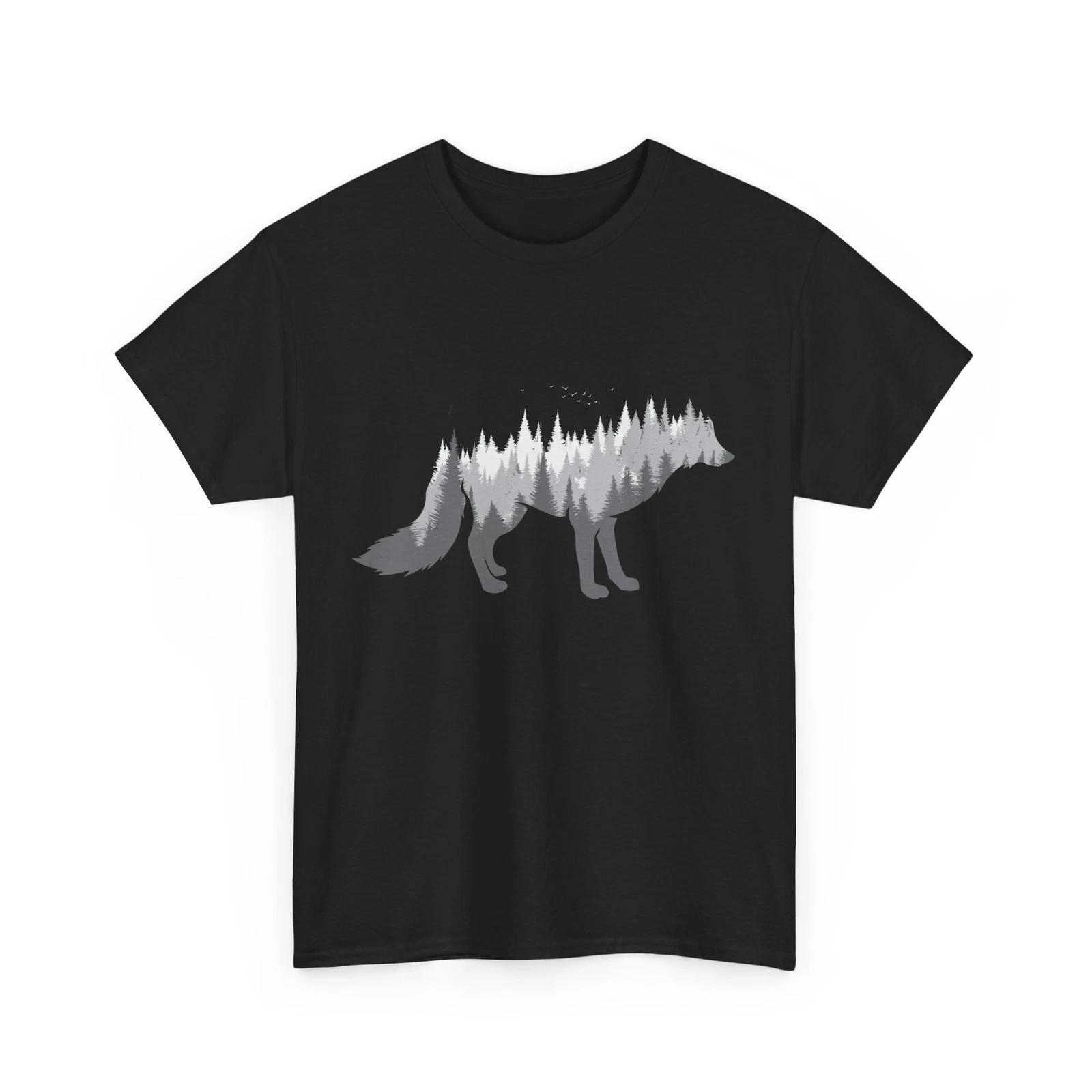 Fox Forest Shirt, Wildlife Nature Animal Lover Shirt, Foxes Lovers Women Men Tee L