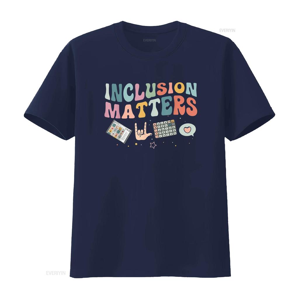 Inclusion Matters Special Education Teacher Sped Autism T Shirt vintage Washed Breathable Unisex fashion designer clothes