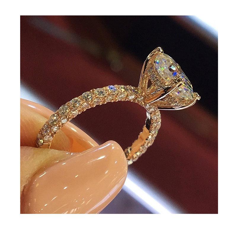 Exotischer Weißer Diamant Damen Retro Ring - Mode Accessoires Schmuck