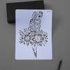 YUELU Creative Animal Lace Ruler Scratch Art Template