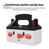 Cutie de cadouri de Crăciun, 10 buc., Cadouri din carton de Crăciun, Cutii de biscuiți cu bomboane cu mâner, pungi de bunătăți, consumabile pentru petreceri de vacanță