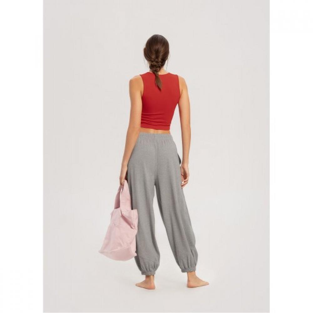 Budhi Mudra Diagonal Jogger Pants  Dark Melange Grey