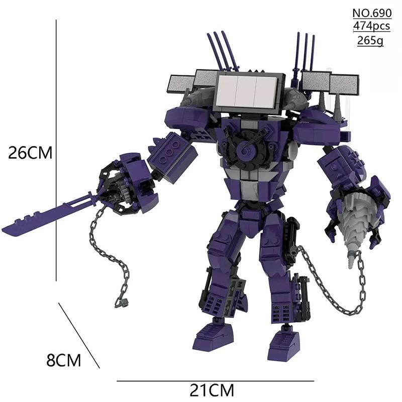 Skibidi Toilet Building Block Toys  Playsets Cameraman Clock Man Speakerman Tv Man Skibidi Toilet Drillman Speaker Man Titan Clockman