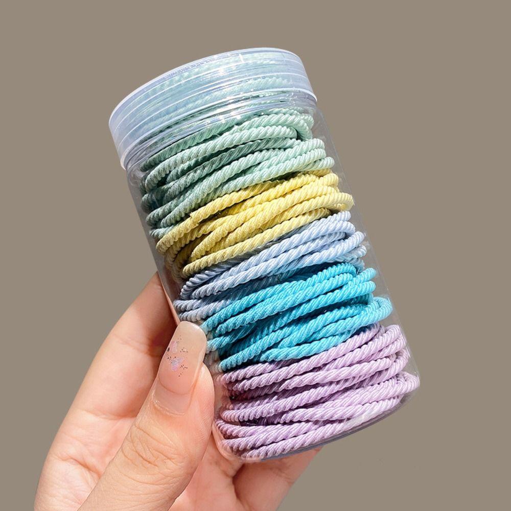 50PCS Strong Elasticity Hair Tie Candy Color Hair Rope Fashion Hair Accessories