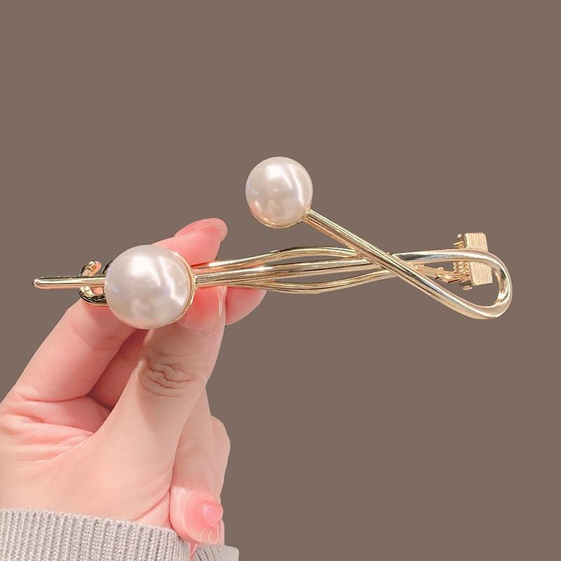 

VANIKA Новая простота Металлические заколки для волос с жемчугом Заколки Зажим-лягушка Зажим для хвостика Элегантная женская заколка для волос летние аксессуары