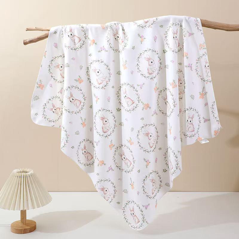 Class A Pure Cotton Newborn Swaddle Blanket – Soft, Thin, Skin-Friendly, All-Season Wrap