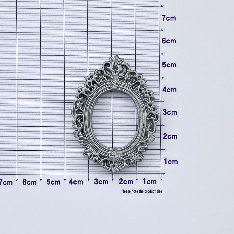 Retro Ovaler Fotorahmen DIY Harzornamente & Zubehör für Handyhüllen und Kopfschmuck