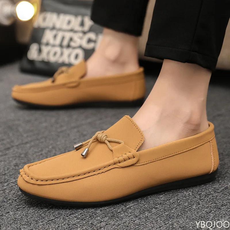 Fashion Men's Summer casual Shoes Trendy Comfortable Bean bean Shoes Casual breathable loafers Lightweight Male flats Zapatos Homme