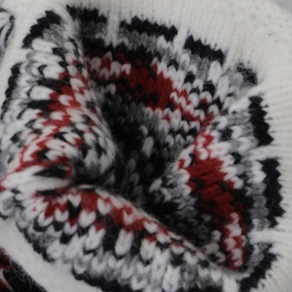 Jacquard Gestrickte Mützen Y2k Damen Wollmütze Lässige Ohrenschutzmütze Streetwear