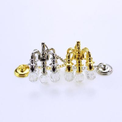 1:12 Scale Mini Five-head Chandelier Gold/silver Crystal Light Model  Doll House Accessories