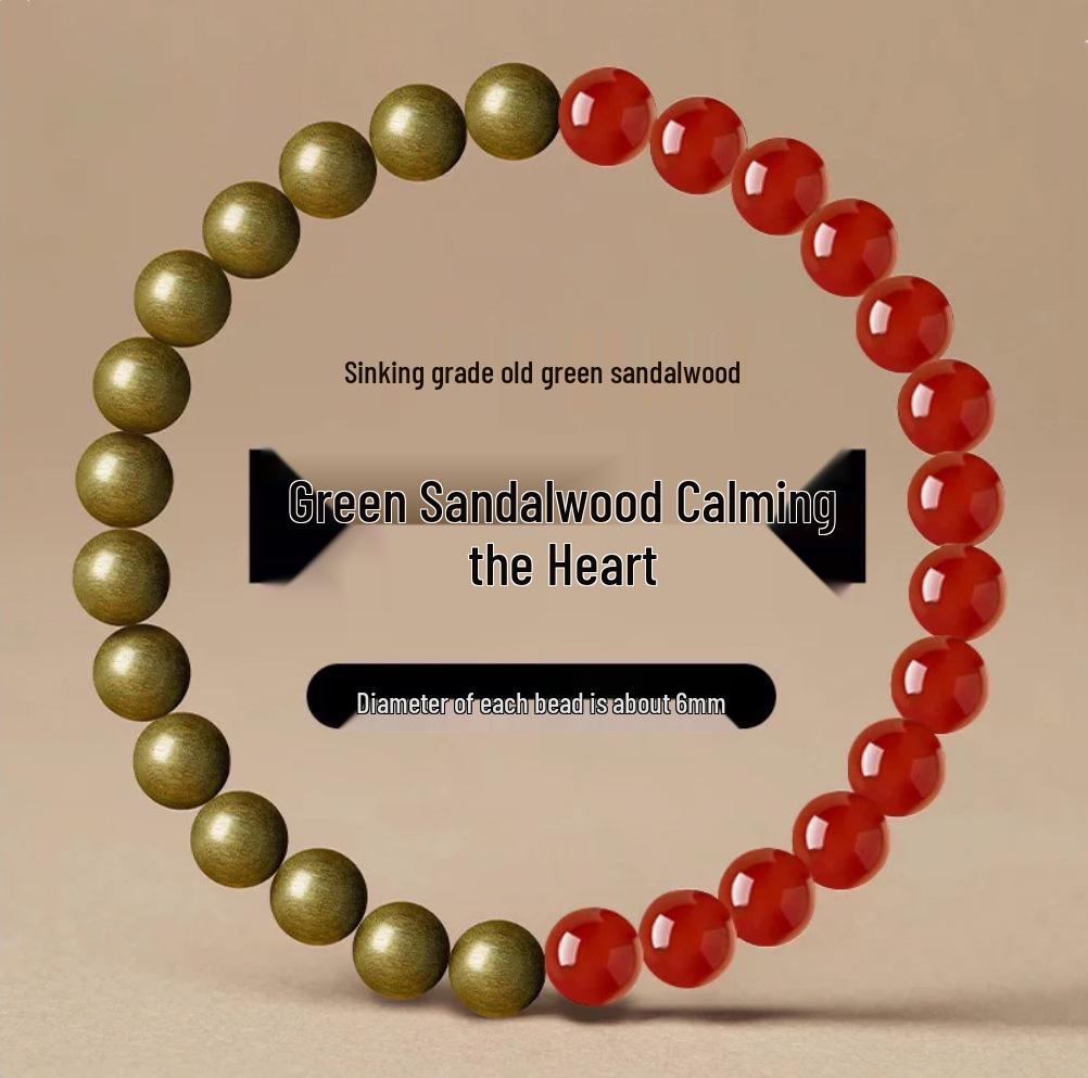 Premium Green Sandalwood & Wenge Bracelet for Men & Women - High Density, Collection Grade