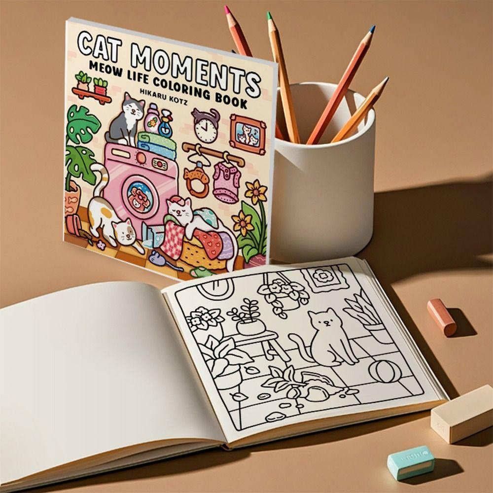 Stress Relief Graffiti Painting Book Cartoon Paperback Montessori Drawing Toy  for Adults And Teens